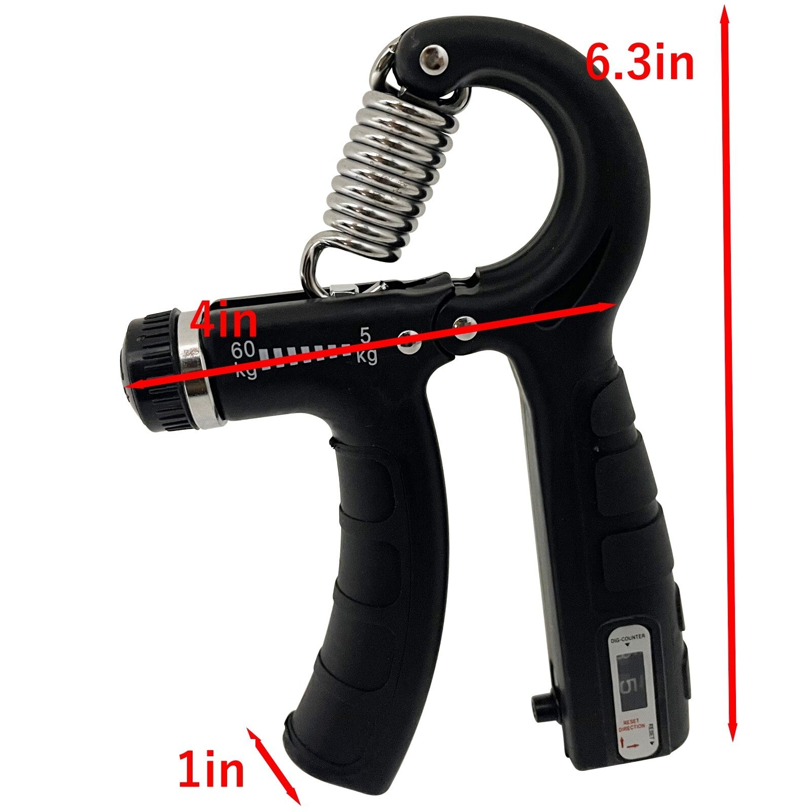 5-60Kg Adjustable Hand Grip Strength Power Trainer Gripper Strengthener
